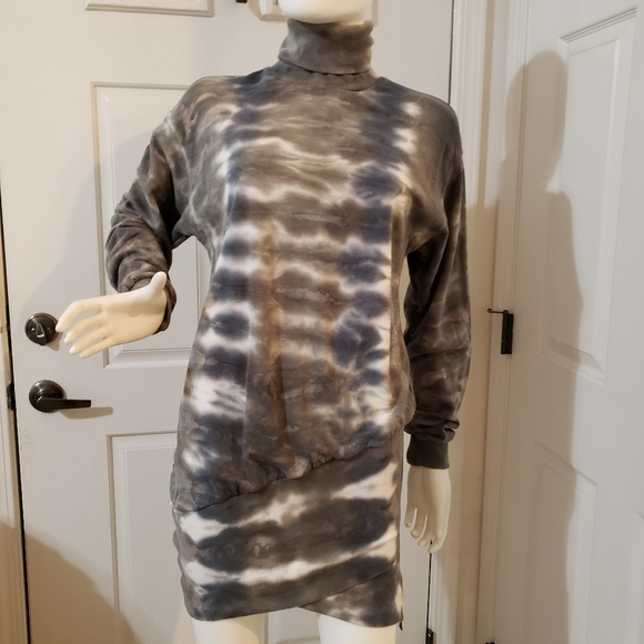 Young Fabulous & Broke Asymmetrical Tie Dye Sweatshirt Dress - Picture 2 of 9